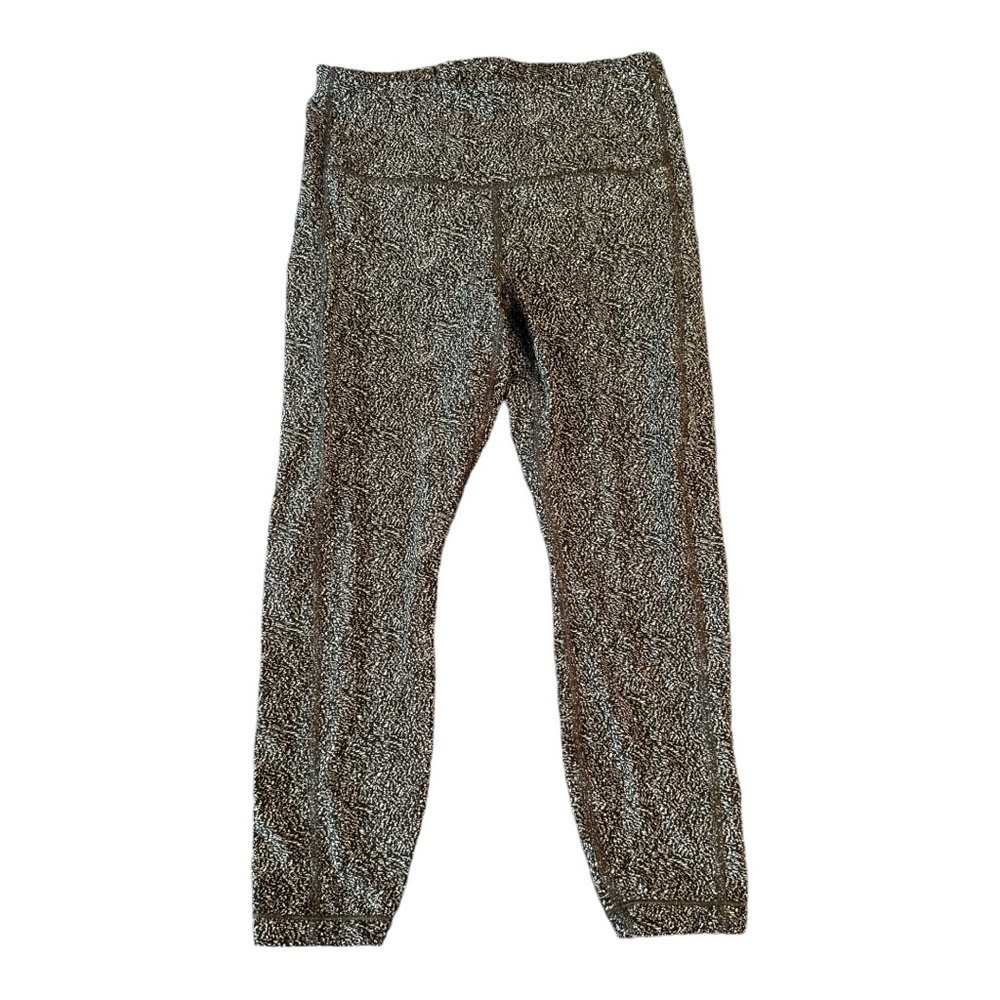 Athleta Women Salutation Stash II Textured Tight, Black and White, Size SP